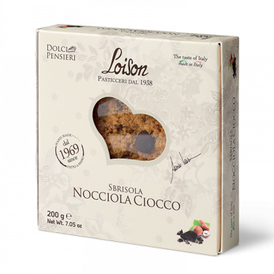 Sbrisola (křehká buchta) s oříšky a čokoládou Loison 200g